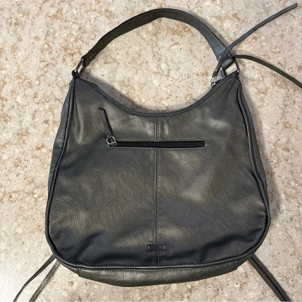 Joe Jeans Stylish Gray Leather Shoulder‎ Bag